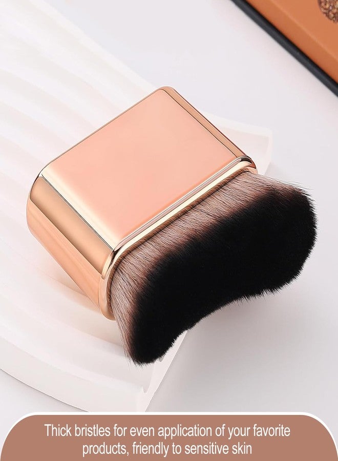 KINGMAS Self Tanner Brush - Kabuki Body Makeup Brush, Soft Vegan Tanning Brush for Foundation, Bronzer, Self Tan Back Applicator Body Face Blending Brush - Image 4